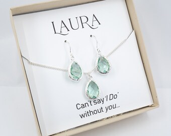 Sage Green Wedding Bridesmaid Earrings Green Gold Teardrop Earrings Green Earrings Prasiolite Green Earrings Green Wedding Jewelry