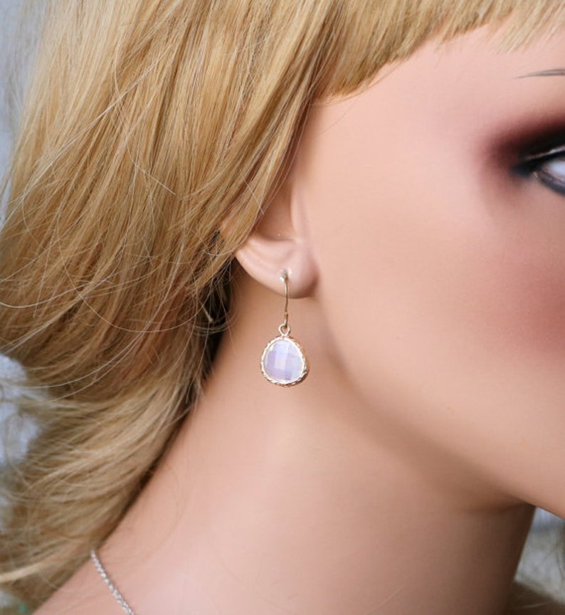 Peach Bridesmaid Earrings Blush Bridesmaid Earrings Peach Etsy