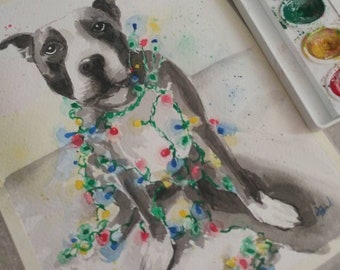 Watercolor Pet Portrait from Photo, Animal Portrait, Hand-painted, Cats, Dogs and more!