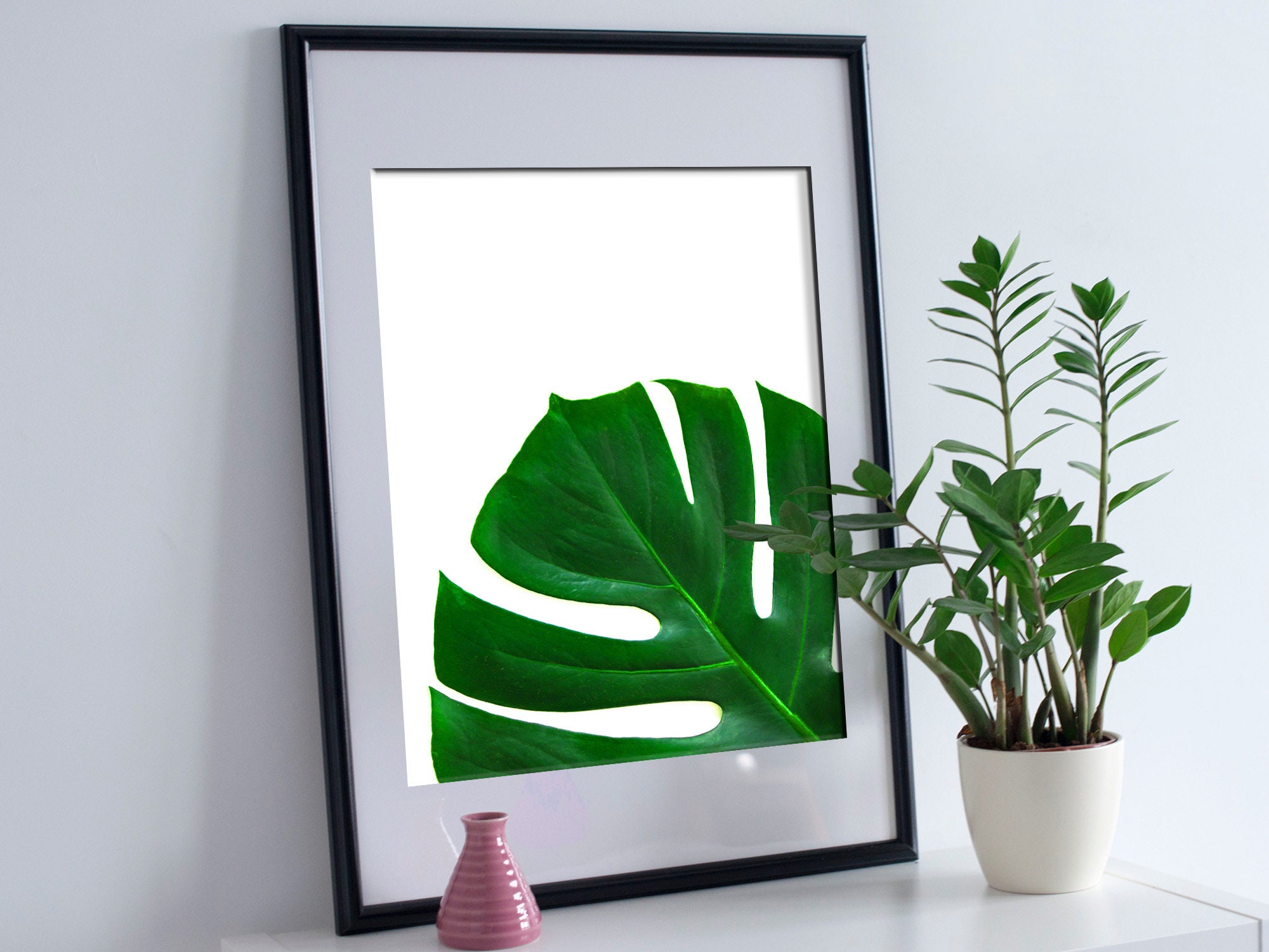 Tropical Wall Decor monstera Leaves Etsy