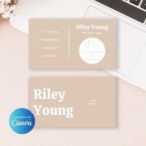 Editable Business Cards, Real Estate, Photography, Small Business, Canva Template, Unique, For Your Business Plan and Business Card Holder