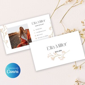 Bearbeitbare Visitenkarten, Immobilien, Fotografie, Small Business, Canva Template, einzigartig, für Ihren Businessplan und Visitenkartenhalter