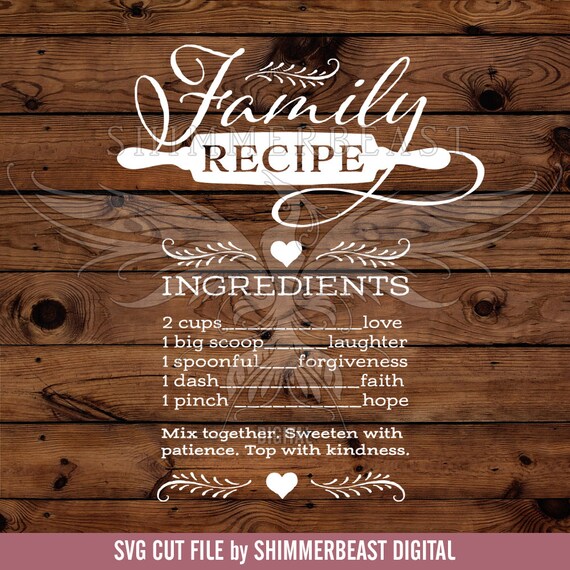 Download Family Recipe Svg Family Quote Svg Family Svg Home Svg Etsy