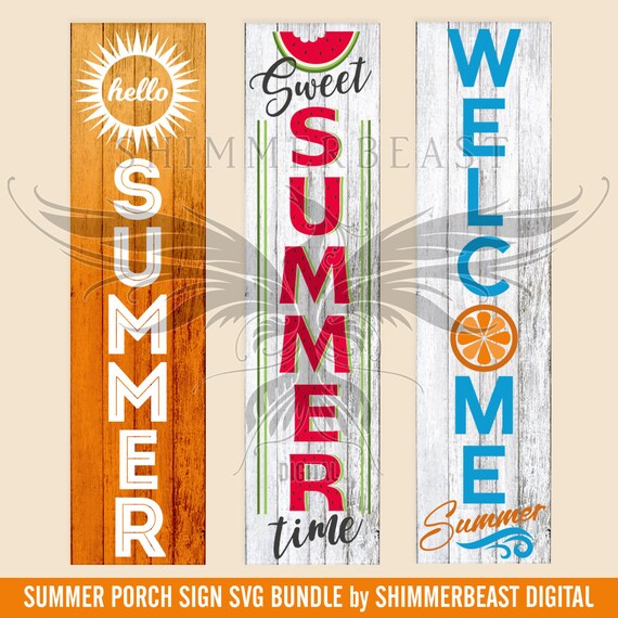 Download Summer Porch Sign SVG Bundle Porch Sign SVG Reversible | Etsy