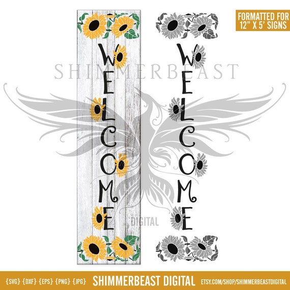 Download Summer Porch Sign Svg Welcome Porch Sign Svg With Sunflower Etsy