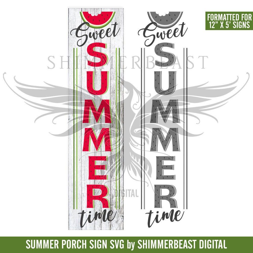 Download Summer Porch Sign SVG Sweet Summertime Watermelon SVG | Etsy