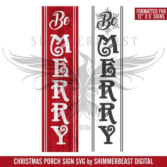 Download Christmas Porch Sign Svg Be Merry Svg Porch Sign Svg Etsy