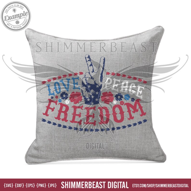 Download Love Peace Freedom SVG Boho SVG 4th of july svg fourth | Etsy