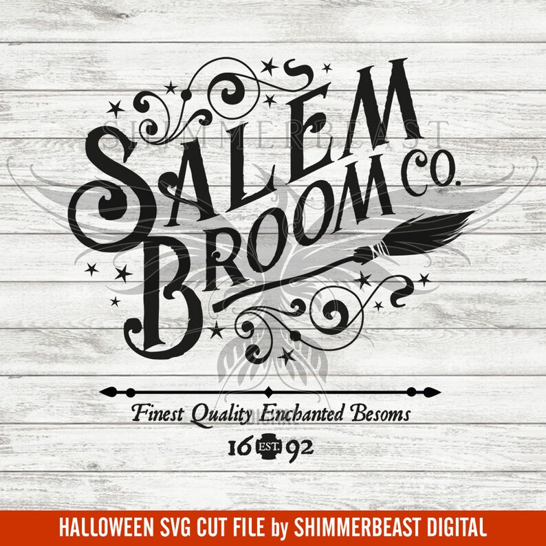 Halloween SVG Cut File Halloween SVG Salem Broom Company Etsy