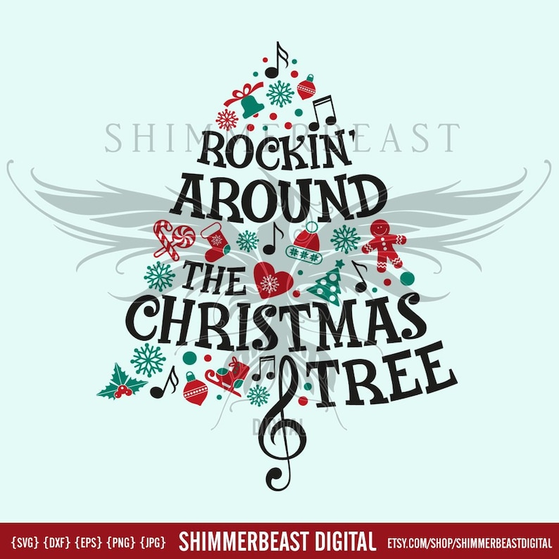 Rockin' Around the Christmas Tree SVG Christmas Svg Etsy