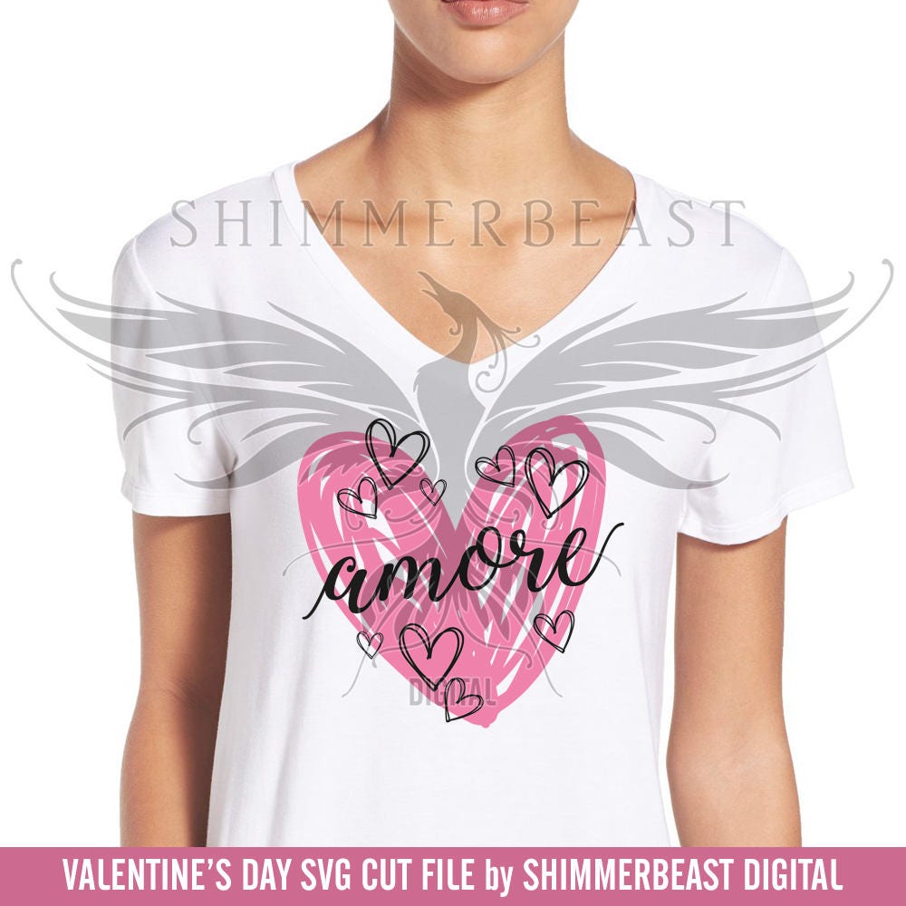 Valentine's Day SVG Cut File Amore svg Valentine svg | Etsy