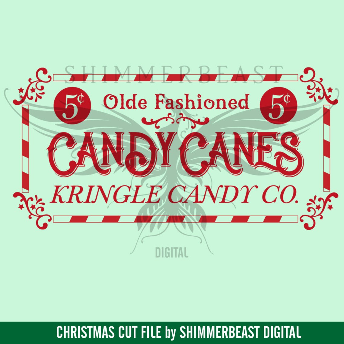Christmas SVG Cut File Candy Cane Company Svg Vintage Etsy