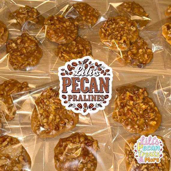 Southern Pecan Pralines | Homemade Butter Pecan Candy | Fresh Made Praline Gift Box | Gourmet Southern Treat | Small Batch