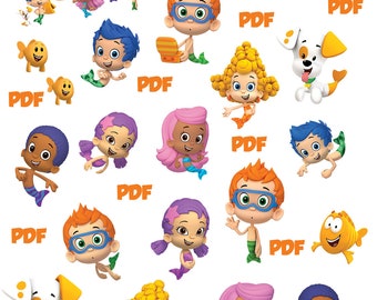 Download Free Bubble Guppies Birthday Svg Etsy PSD Mockup Template