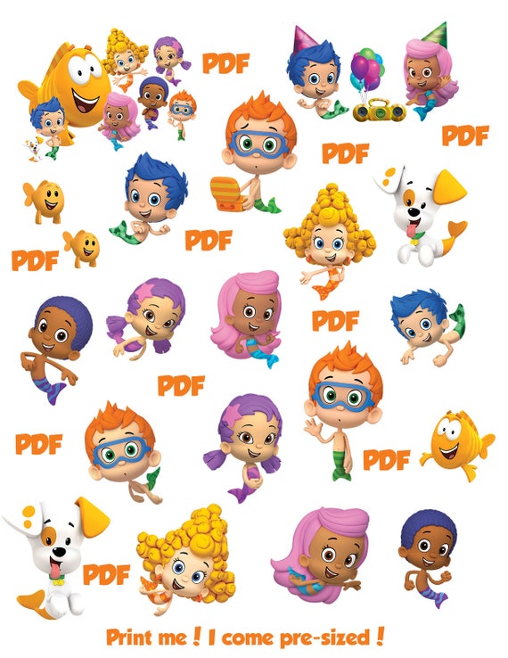 bubble-guppies-printouts-clipart-images-instant-download-etsy