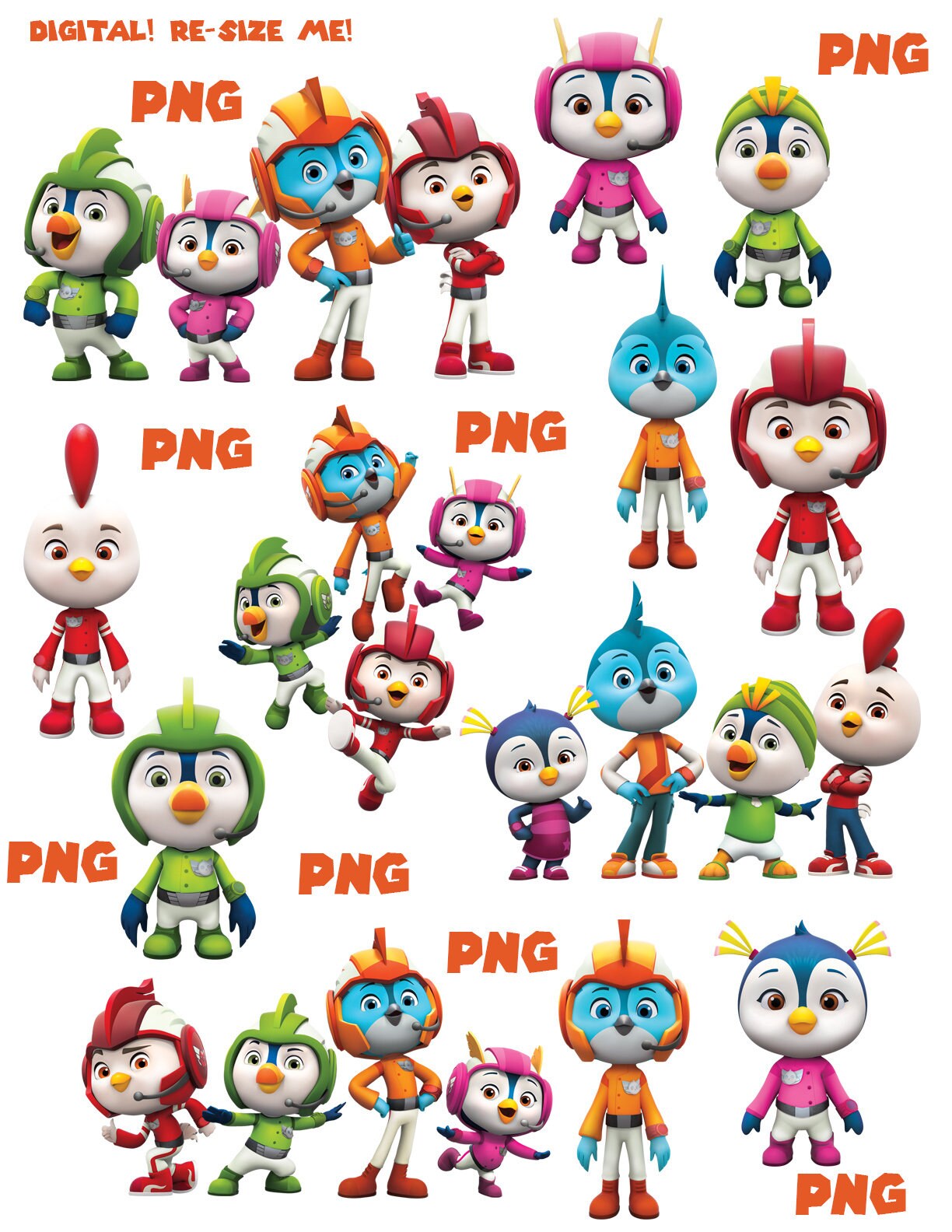 Top Wing PNG Clipart Images INSTANT DOWNLOAD Resizable Digital Etsy