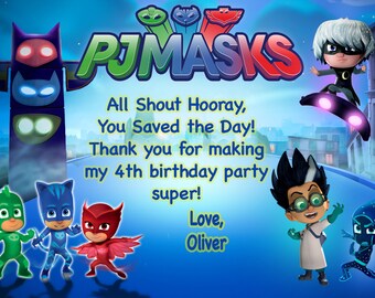 Pj Thank You Cards - Etsy