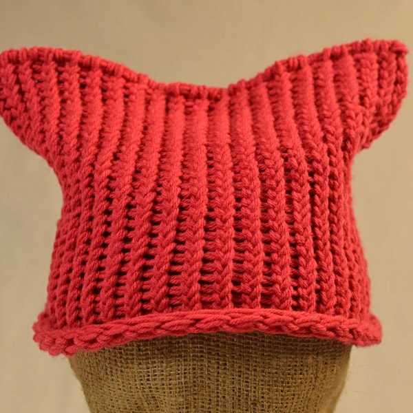 Pink Pussycat hat, Pussyhat Project March hat, pussyhat kitty ear hat, cat lover crochet cat hat, cat ear hat, #pussyhatproject trending now