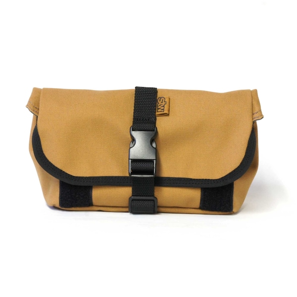 Tan Canvas Fanny Pack Large Cycling Sling Hip Bag.