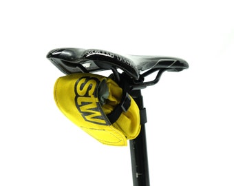 STW High Visibility Nylon Lemon Yellow MTB Cycling Gear Fixie Saddlebag/Seatpack