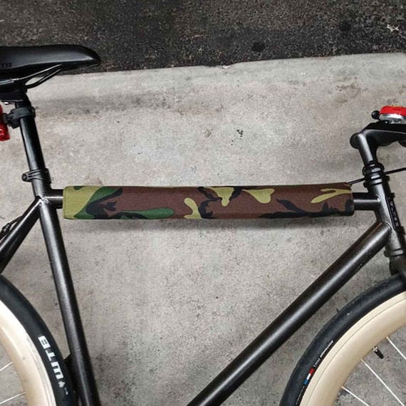 Protecteur de tube supérieur de vélo Woodland Camo Nylon Cordura,  équipement fixe, coussinet de cadre de polo de vélo. -  France