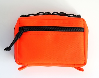 Blaze Orange EDC Mid Cordura Nylon Organizer Pouch.