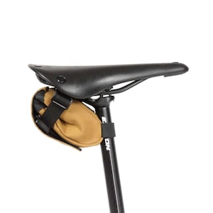 Tan Canvas Bike Seat Bag Hand Made in USA.