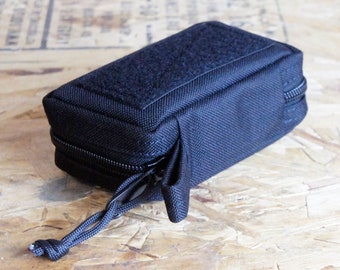 Mini EDC Black Cordura Nylon Tactical Bag Organizer Pouch.