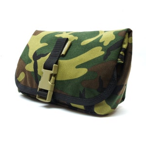 Woodland Camo Fanny Pack Large Cordura Nylon Cycling Hip Bag.