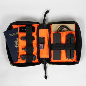 EDC Mid Organizer Pouch Woodland Camo Everyday Carry Cable Kit Tactical Bag.
