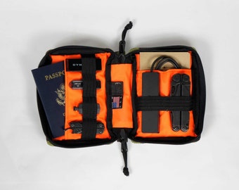 EDC Mid Organizer Pouch Woodland Camo Everyday Carry Cable Kit Tactical Bag.