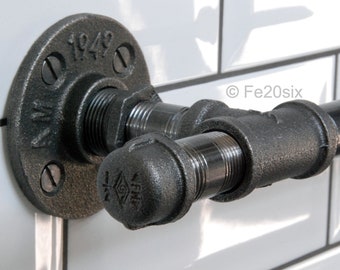 Curtain pole rail window industrial pipe pipework iron steampunk vintage retro by Fe20six