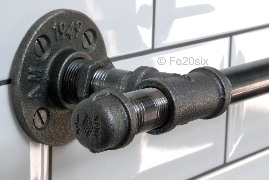 Curtain Pole Rail Window Industrial Pipe Pipework Iron Steampunk ...