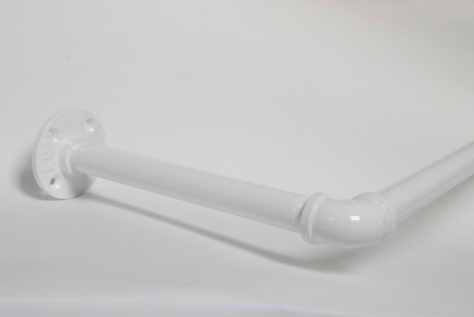 White Pipe Clothes Rail: Wall Mounted, Industrial Steampunk Rack - Etsy