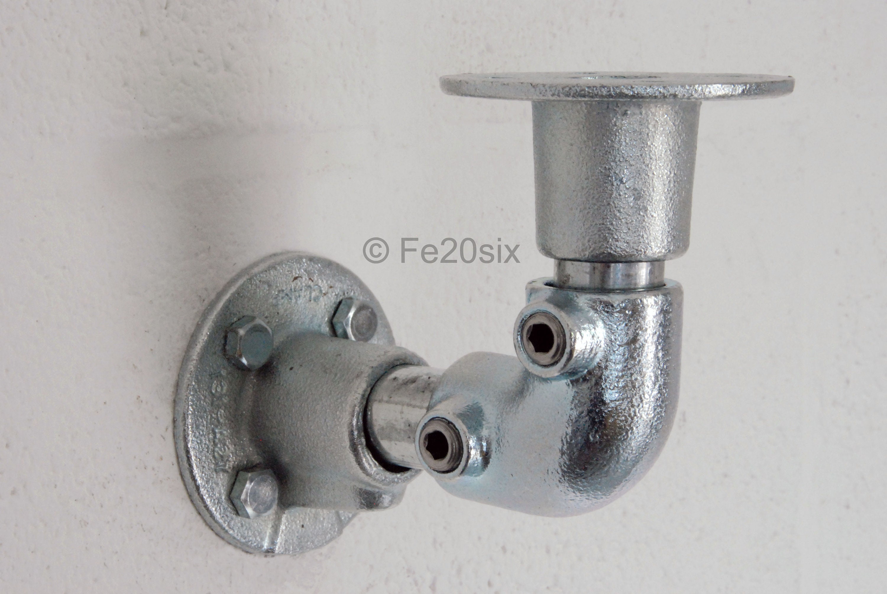 Wall Brackets Galvanized Silver Pipe Pipework Shelf Gallery Photo