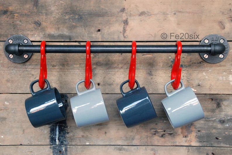 Mug Rack Holder Coffee Mugs Beer Glass Kitchen Coffee shop Bar Etsy