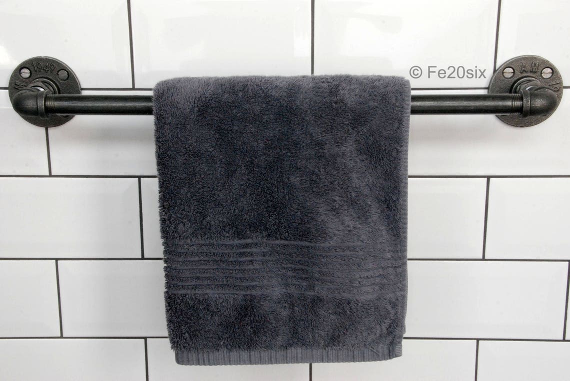 Urban industrial Towel Rail pipe pipework steampunk vintage Etsy