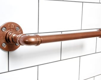 Copper finish Industrial Pipe Urban Retro Steampunk Antique Kitchen roll Holder. The Northenden by Fe20six