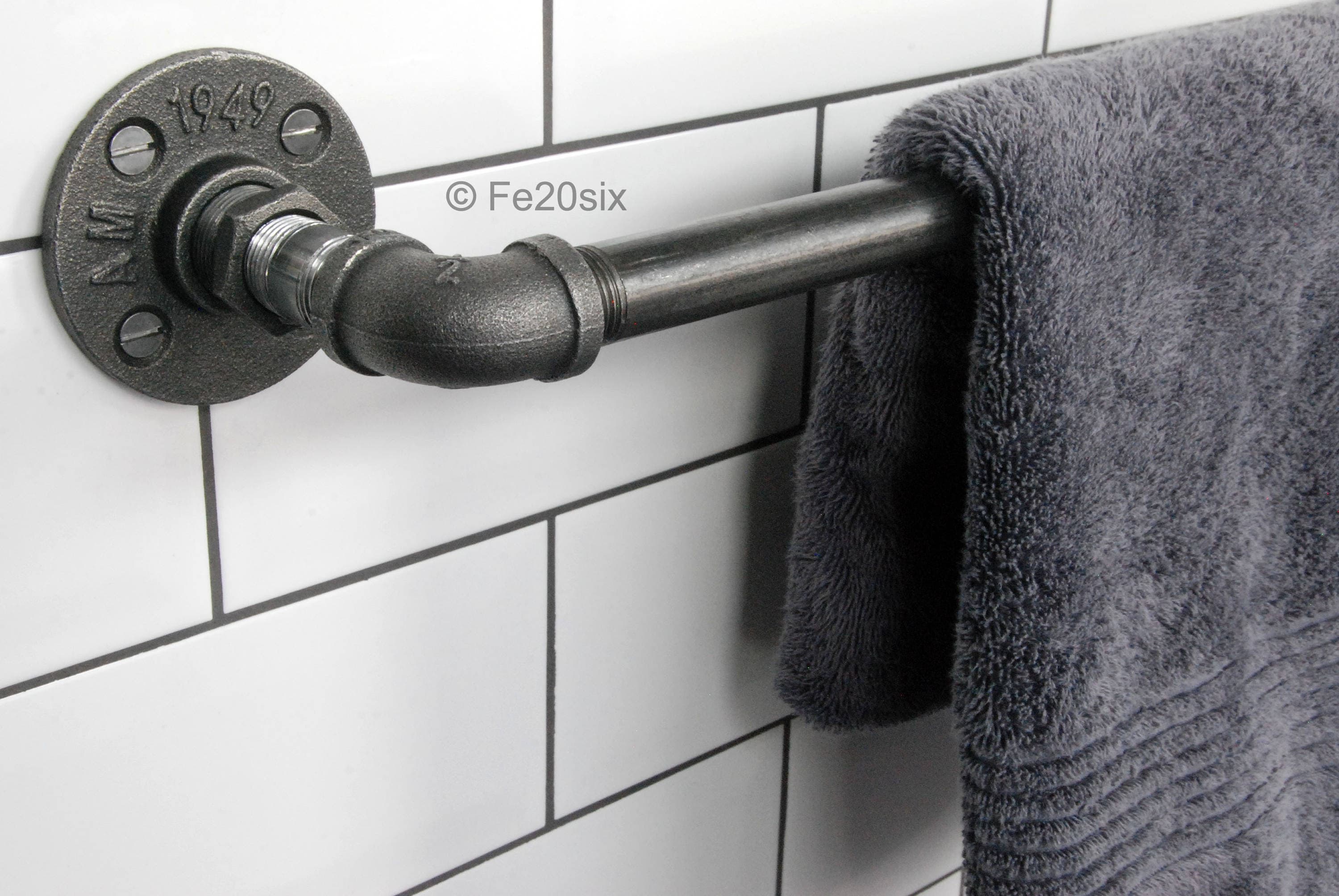 Urban industrial Towel Rail pipe pipework steampunk vintage Etsy