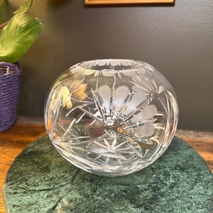 Art Deco Vase Lead Crystal - Etsy