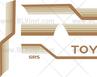 1987-1988 SR5 Pickup Decals (2wd, Xtra Cab, Short Bed, Turbo option)