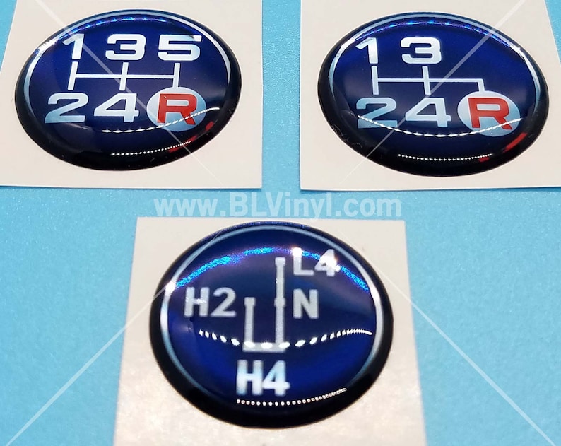 Chrome 24mm Shift Pattern Decal, With Optional Transfer Case & Triple ...