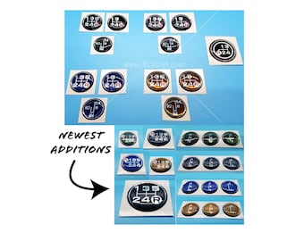 Chrome 24mm Shift Pattern Decal, with Optional Transfer Case & Triple Sticks (Flat-topped Knobs Only)