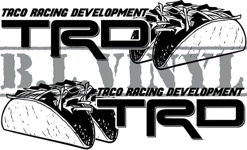 Taco Racing Development Bedside Decal Set image 3