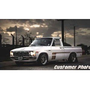 1979-1980 2WD Stripe Kit met achterklep en motorkap (kort bed)