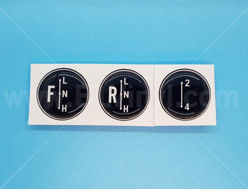 White 24mm Shift Pattern Decal, With Optional Triple Sticks (flat ...