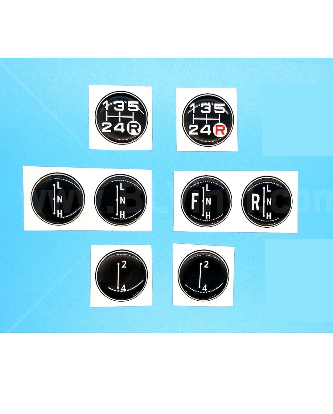 White 24mm Shift Pattern Decal, With Optional Triple Sticks flattopped