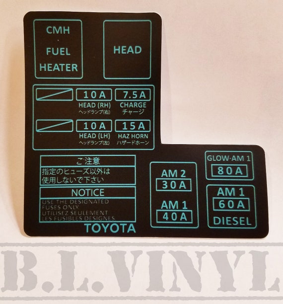 Toyota 3VZ-E-Inspired Vacuum Hose Information Decal