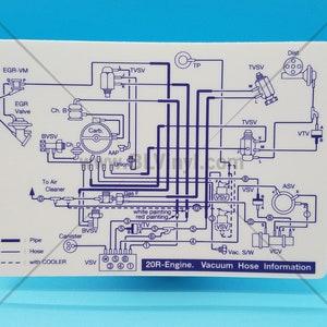 1979 20R Vacuum Hose Information Decal