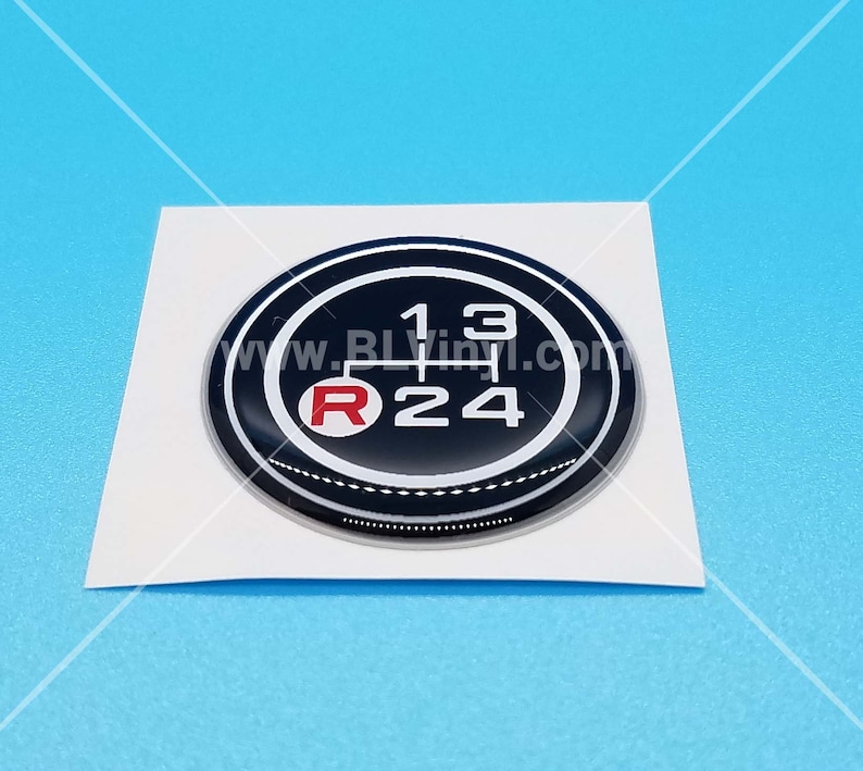 Vertical Shift Pattern Sticker Chrome 24mm Shift Pattern Decal, With Optional Transfer Case & Triple ...